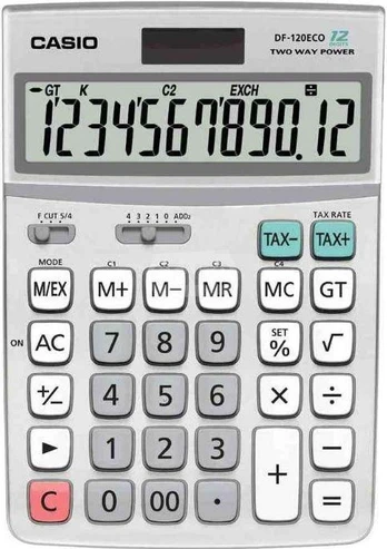 Casio DF-120ECO, Desktop, Ekranas, 12 digits