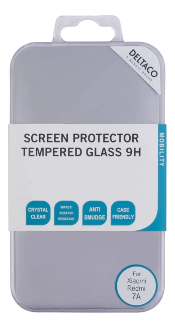 DELTACO screen protector for Xiaomi Redmi 7 A, 2.5D tempered glass, 9H hardnessTempered glass screen