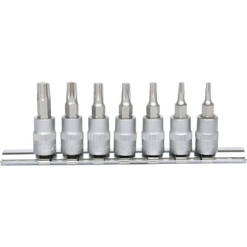 Galvučių su antgaliais kompl.1/4, TX T10-T40, KS Tools