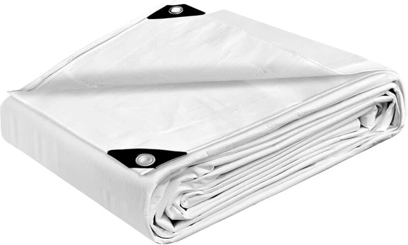 Brezentas, 140 g/m², 1,5 x 6 m., baltas