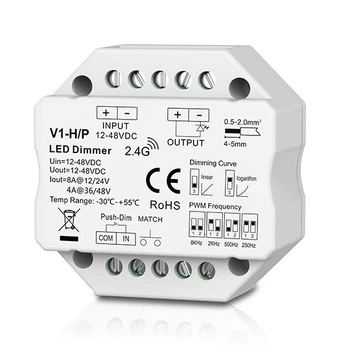 V1-H / P nuolatinės įtampos valdiklis, 12-48V, 1x 8A, Push-Dimm