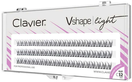 Clavier Vshape Light kępki rzęs 12mm