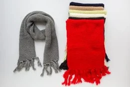 Knitas SCARF SOLID COLOR WITH TASSEL 982 150X25CM