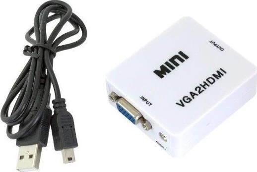 ATL Adapteris AV APTE HDMI - D-Sub (VGA) + lizdas 3,5 mm balta