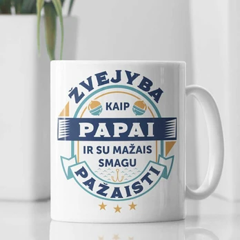 Puodelis "Žvejyba kaip papai"