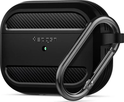 Ausinių dėklas Spigen Rugged Armor, juoda