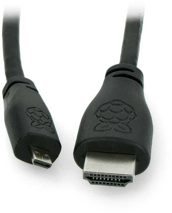 Raspberry MicroHDMI - HDMI kabelis 2m Juodas