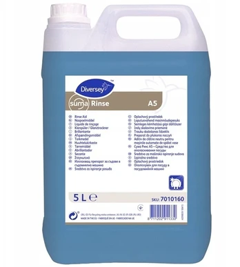 Diversey Suma Rinse A5 – indų plovimo ir blizginimo priemonė indaplovėse – 5 L