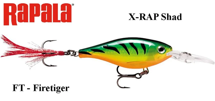 Vobleris X-Rap Shad Firetiger - FT 6 cm