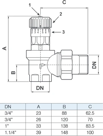 Watts Industries Perleidimo vožtuvas 1" USVR 25 (10005174)