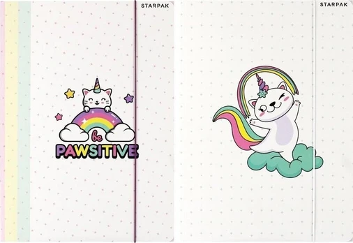 Starpak A4 aplankas su gumyte "catcorn"