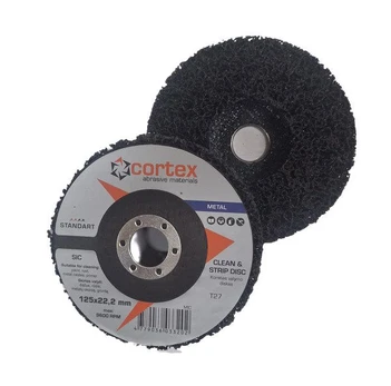 Korėtas valymo diskas CORTEX Standart, 125 x 22 mm, silicio karbidas