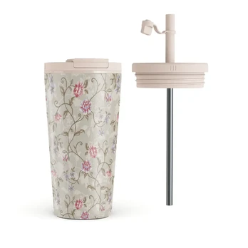 Sonnet - Travel Mug, 500 ml / Flap & Straw Set