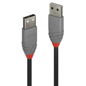 Kabelis USB Lindy USB-A - USB-A 1 m Juodas (36692)