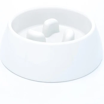 Lėto maitinimo šunų dubenėlis Ddoxx, baltas, 140 ml
