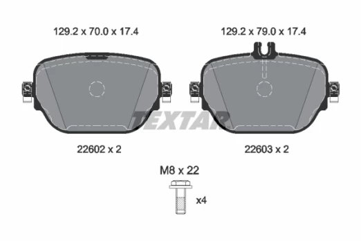 TEXTAR 2260203 Brake pad set