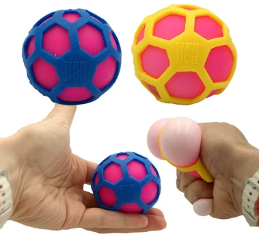 Antistresinis minkomas kamuoliukas „Atomic NeeDoh“, 6 cm - Mėlyna