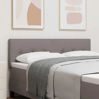 LED galvūgalis su mygtukais, taupe, 72 cm, audinys