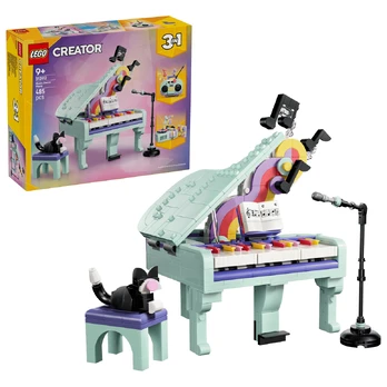 LEGO Creator 31392 Muzikos tematikos dekoras: pianinas su kate