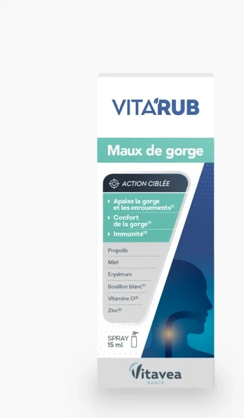 VITAVEA VITA’RUB purškalas gerklės komfortui, 15 ml