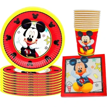 Šventiniai vienkartinia indai vaikams Micky