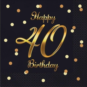 GoDan SERWETKI 40 Birthday 33x33 cm 20 vnt