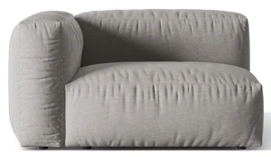 Modulinė sofa Micadoni Martina Structured fabric, pilka, kairinė, 121 x 106 cm x 75 cm