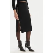 Simona Corsellini Tiesus sijonas A25CPGOE0101 Juoda Slim Fit