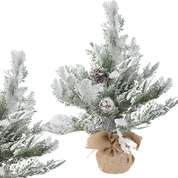 Verk Group Artificial christmas medžio snow small 45cm decorative desk table thick snowy