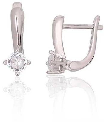 Sidabriniai auskarai ant cilindrinės spynos - 2.4 g. - 14 mm.