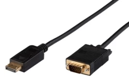Kabelis MicroConnect Displayport, VGA, 2 m, juoda kaina