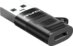 AWEI Adapteris CL-13 USB-C/USB-A juoda/juodas