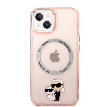 Telefono dėklas Karl Lagerfeld Magsafe, Apple iPhone 14 Plus, rožinė