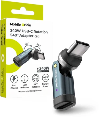 Mobile Origin 240W USB-C Rotation 540° Adapteris CB13