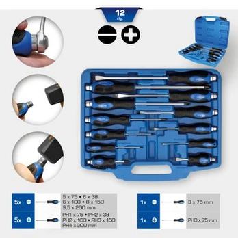 Smūginių atsuktuvų rinkinys KS TOOLS BT034012