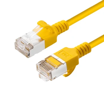 MicroConnect CAT6A U-FTP Slim, LSZH, 0.25m Network Cable, Geltona