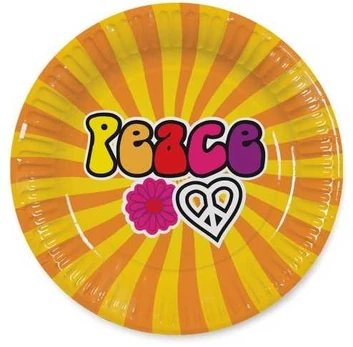 Boland Party Partners B.V. Peace paptallerkner, 8 stk