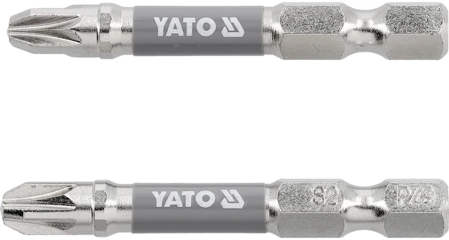 Yato BITS 1/4''X50 MM PZ3 2 PCS NI