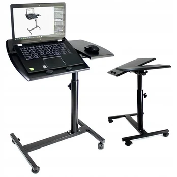 Nešiojamas kompiuteris table adjustable desk on wheels