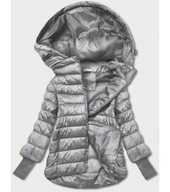 LONG JACKET WITH HOOD BLACK (PM7231) striukė
