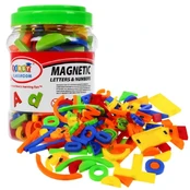 Magnetinės raidės ir skaičiai - 128 elementai kaina