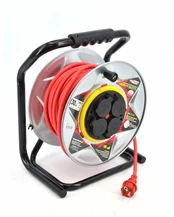 AW-Tools AWTOOLS pratęsimo laidas metalinis būgnas RAUDONAS HEAVY DUTY 50m 3x1,5 mm 16A / 3680W / IP44 kaina