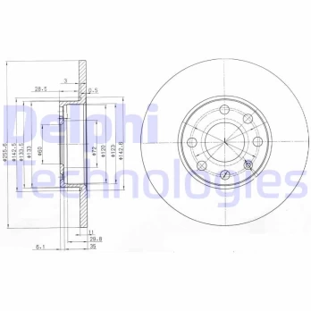 Stabdžių diskas DELPHI BG3402