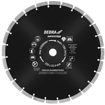 Deimantinis diskas betonui 100m/s, 350x25,4mm