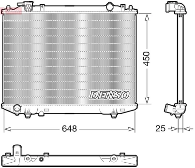 Radiatorius, variklio aušinimas DENSO DRM10117