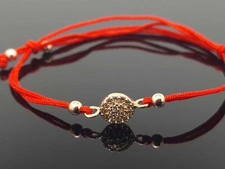 Auksinė apyrankė su akmenukais Praba: 585