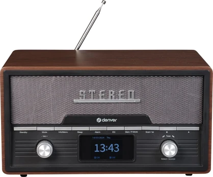 Denver MDA-525DW Retro-Anlage DAB+/FM/BT/CD Holz dunkel