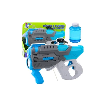 Electric Water Gun Soap Bubbles 2in1 Gray Blue