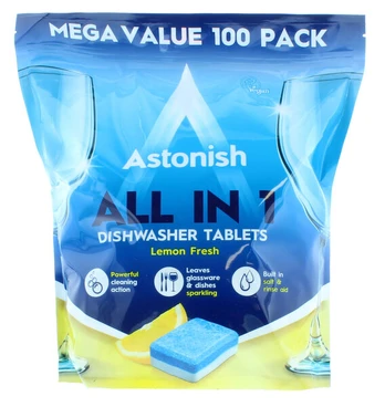 Astonish indaplovių tabletės All in 1, 100 vnt.