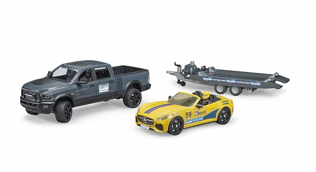 BRUDER automobilis RAM 2500 Power Wagon su priekaba, 2504